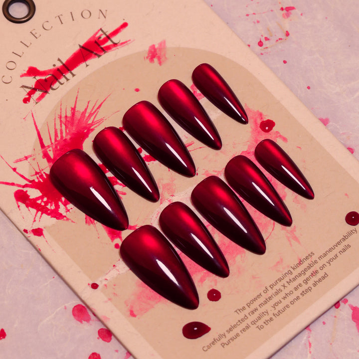 Glänzendes Stiletto Press-On Nail Set Karnz