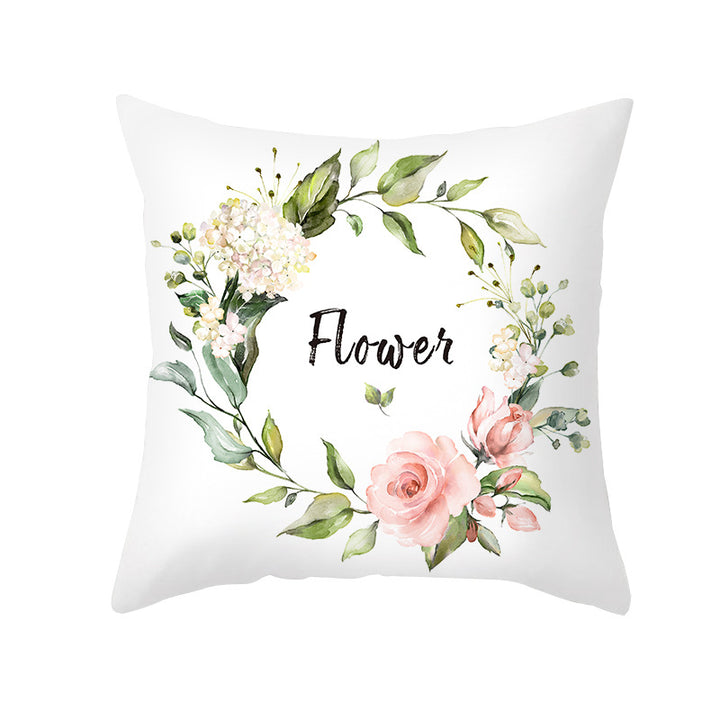 Floral Aquarell Rose Baumwoll-Leinen Quadrat Wurfkissenbezug mit unsichtbarem Reißverschluss