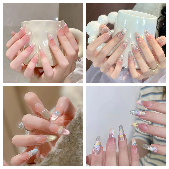 Glänzendes Ombré Press-On Nagelset