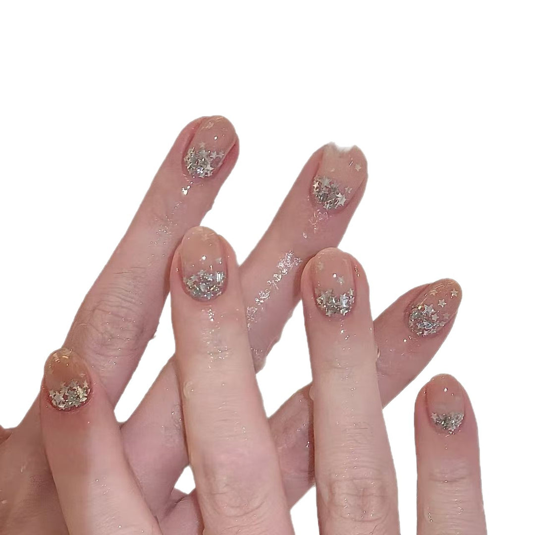 Glitzernde Sternnail Art