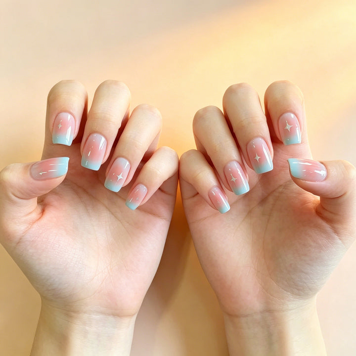 Künstlerische Ombre Nagelkunst Extensions Karnz