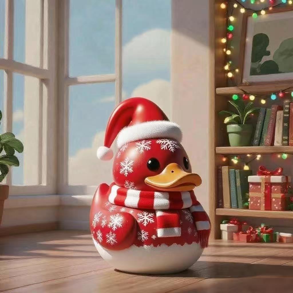 Weihnachtsmann Gummi-Ente Karnz