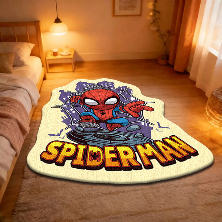 Spider-Man Themen Plüschbereichsteppich