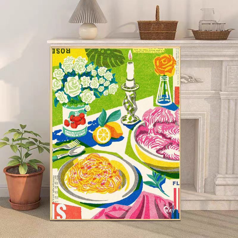 Retro-Inspirierte Stillleben Leinwanddruck Karnz
