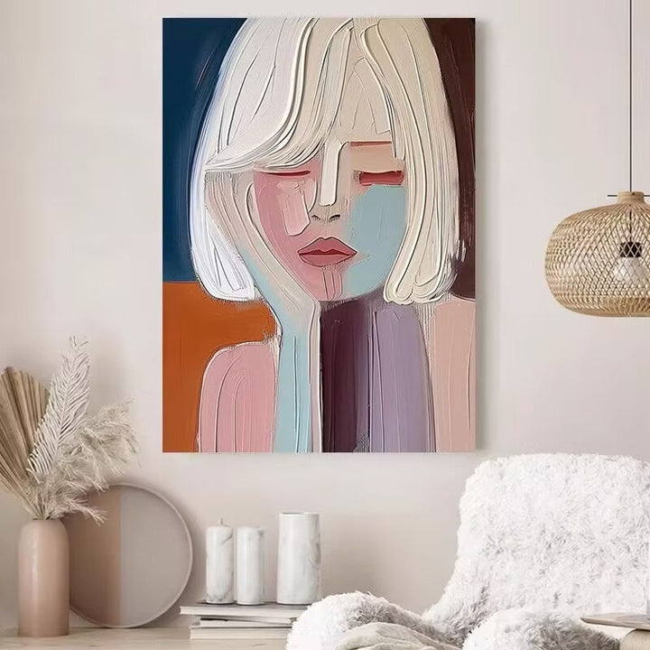 Abstraktes Porträt-Leinwand-Kunstwerk