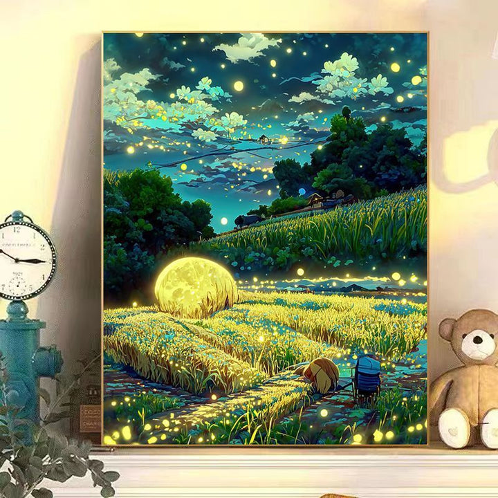 Fesselnde Mondlicht Landschaft Leinwand Kunst Karnz