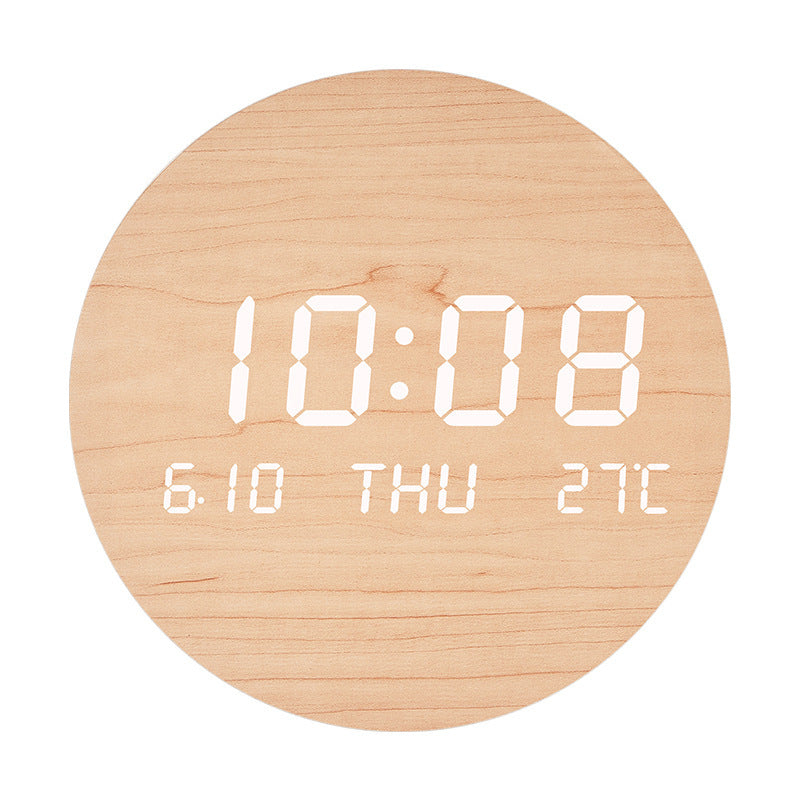 Runde Digitale Wanduhr mit Multifunktionaler Anzeige Karnz