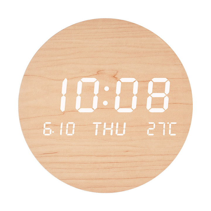 Runde Digitale Wanduhr mit Multifunktionaler Anzeige Karnz