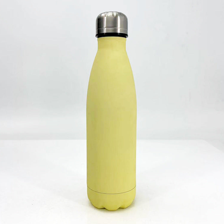 Damen stilvolle Edelstahl Trinkflasche mit rutschfester Silikonhülle Karnz