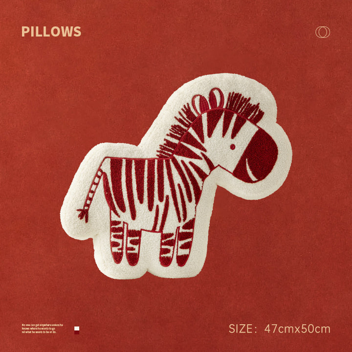Kuschelkissen in Zebraform mit extraweichem Plüschbezug Karnz
