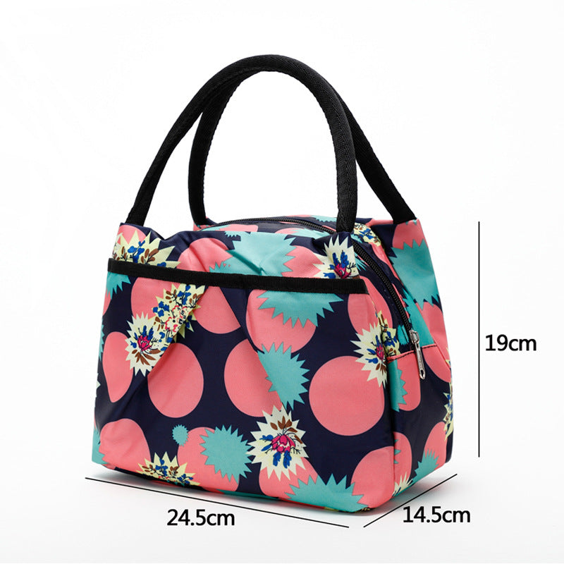 Blumige isolierte Lunch-Kühltasche Karnz