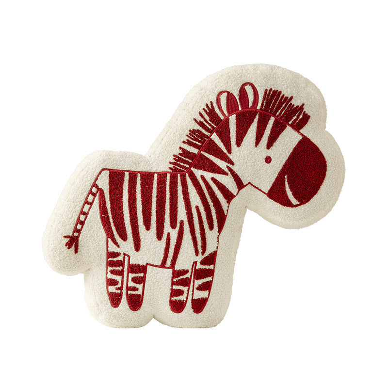 Kuschelkissen in Zebraform mit extraweichem Plüschbezug Karnz