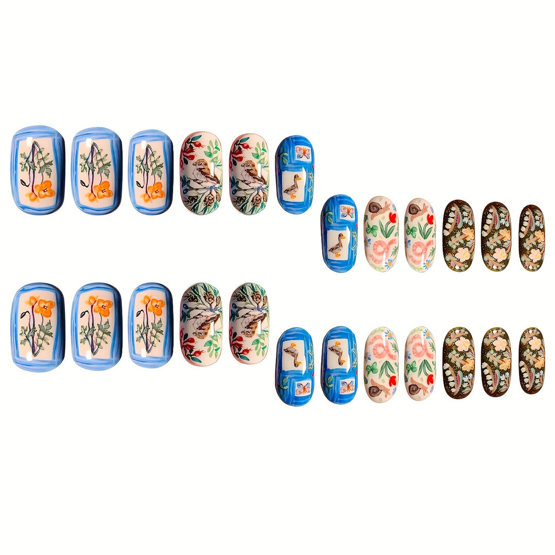 Kreatives Künstlerisches Press-On Nagelset Karnz