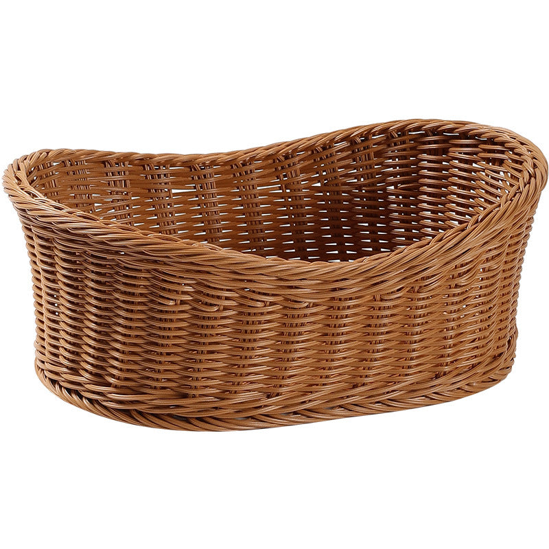 Unisex Eleganter ovaler Aufbewahrungskorb aus natürlichen Materialien Karnz