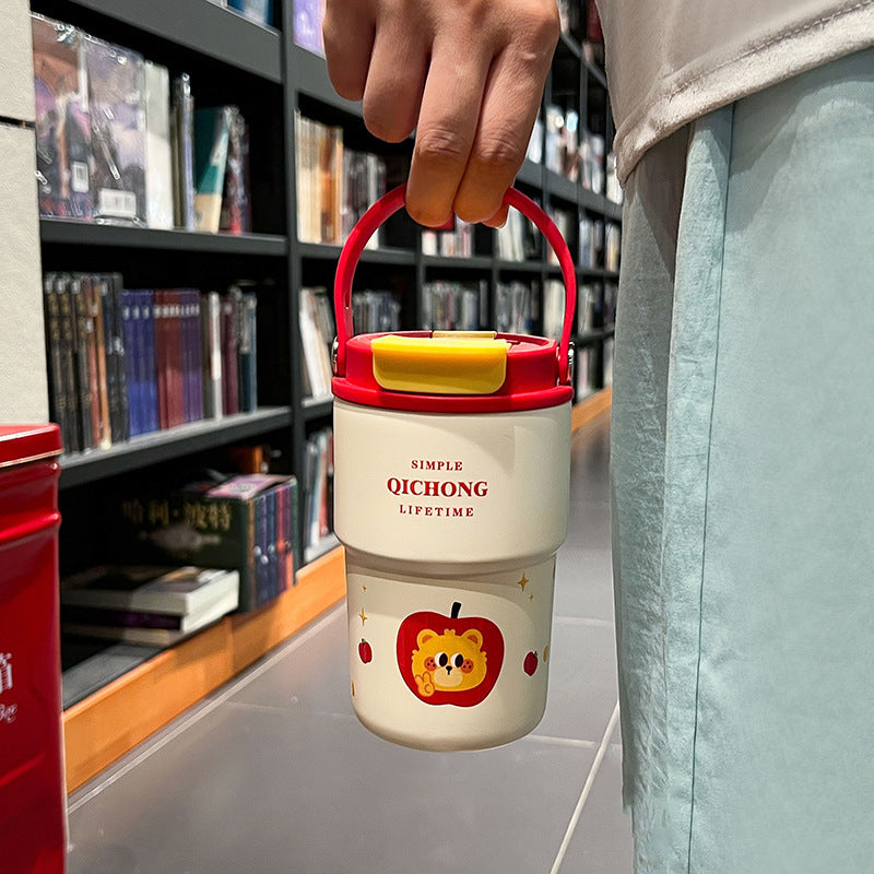 Damen praktische Isoliertrinkflasche mit integriertem Tragegriff Karnz