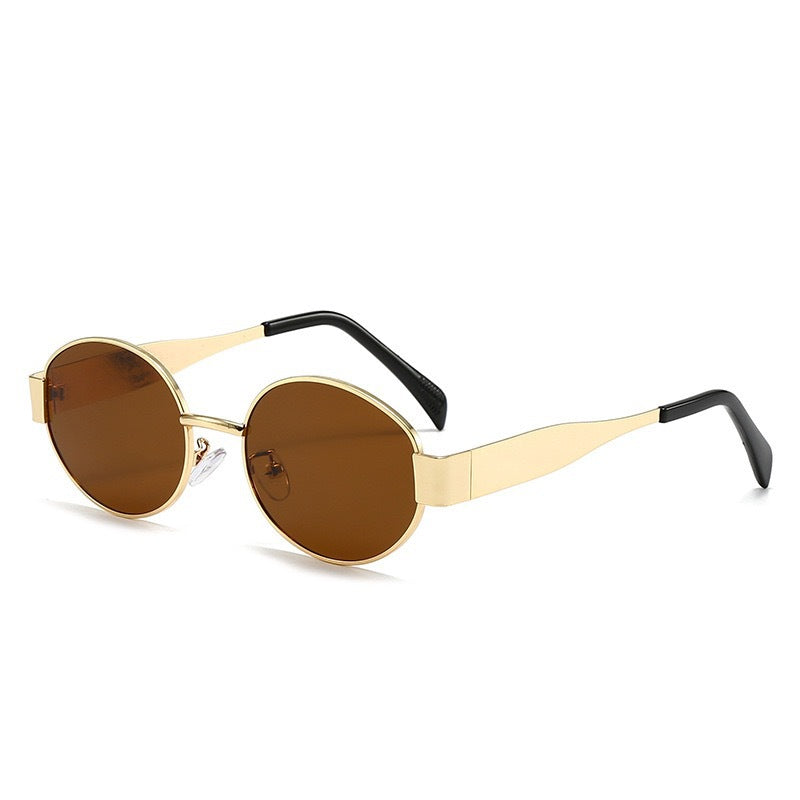 Damen stylische Metallsonnenbrille Karnz