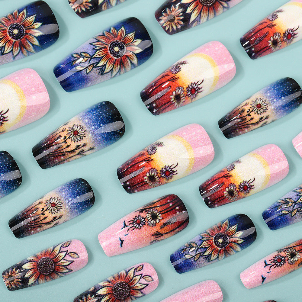 Kunstnagel Set mit bohemian Designs Karnz