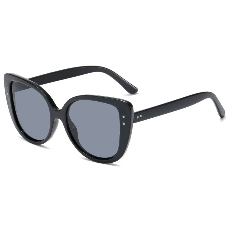 Damen glamouröse oversized Sonnenbrille mit elegantem transparentem Rahmen Karnz
