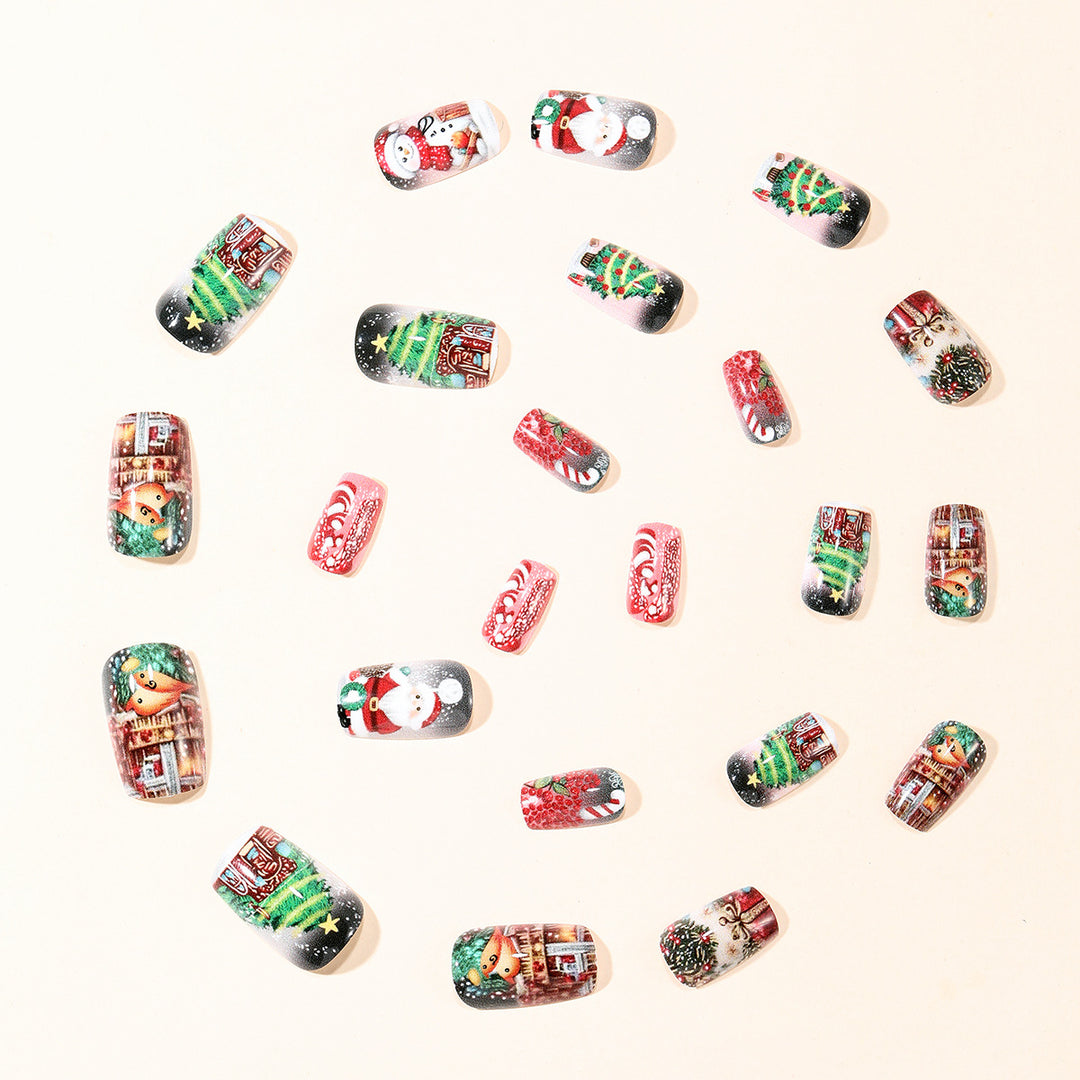 Festliche 3D Weihnachtsnagelkunst Verlängerungen Karnz