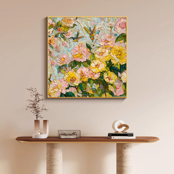 Florale Inspiriertes Leinwandkunstwerk