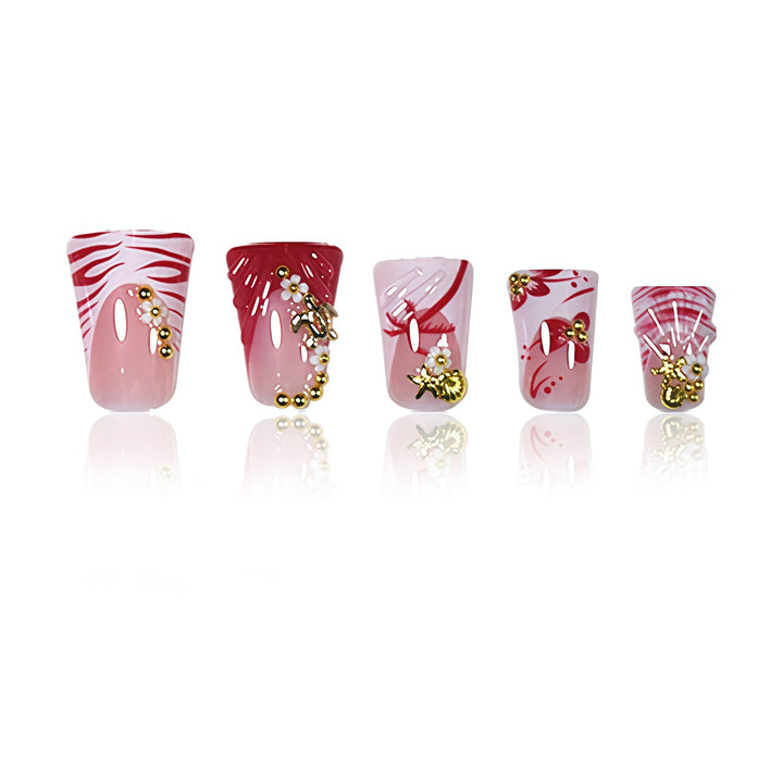 Floral Design Press-On Nail Extensions Karnz
