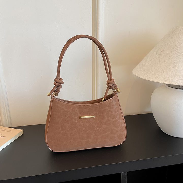 Elegante Glatte Leder Handtasche