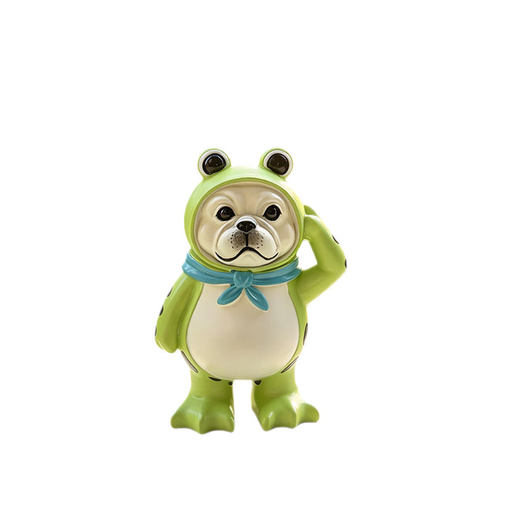 Dekorative Hundefigur mit Froschmotiv Karnz