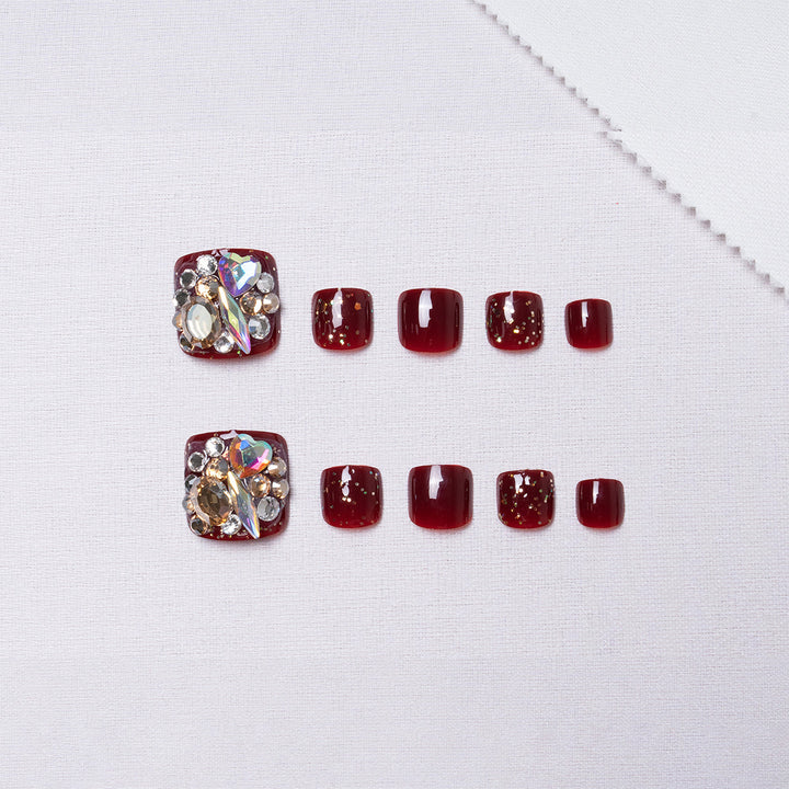 Elegantes Pediküre-Set mit Strassbesatz