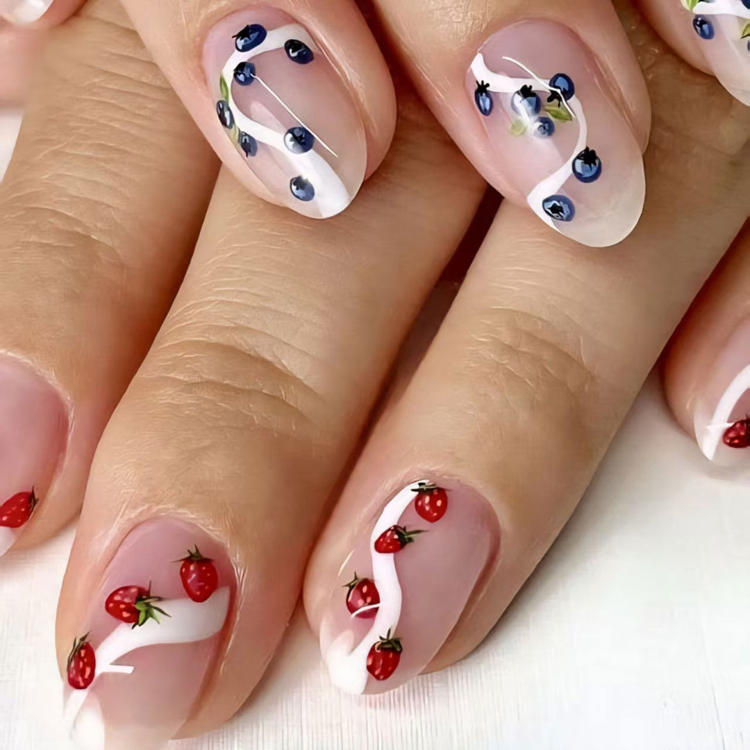 Künstlerisches durch Früchte inspiriertes Nagelkunstset