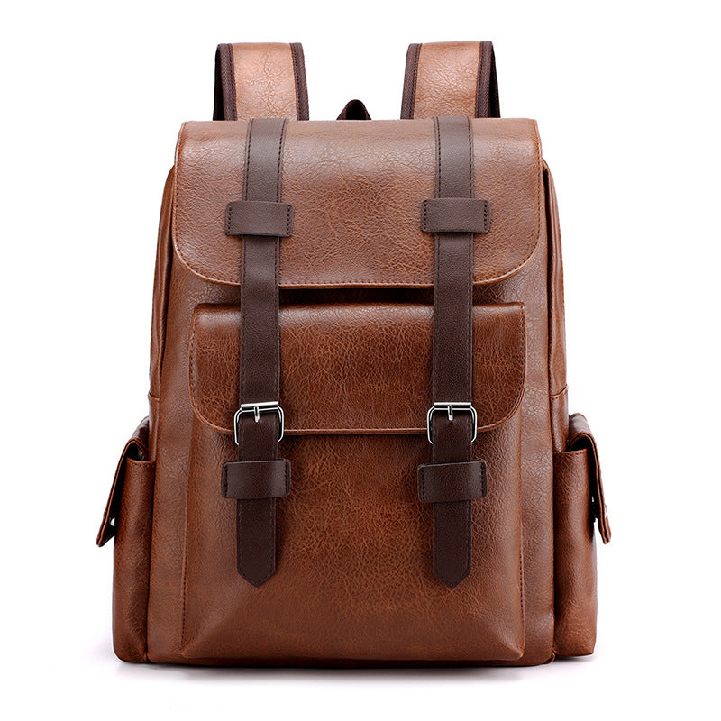 Vintage Stil Leder Rucksack Karnz
