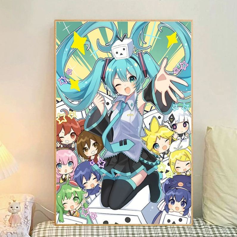Anime-Themen Illustrierte Leinwand Kunstdruck Karnz