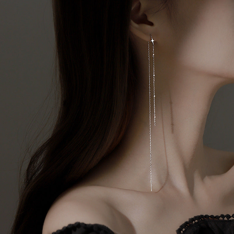 Elegante Y-Halskette mit Funkelndem Anhänger Karnz