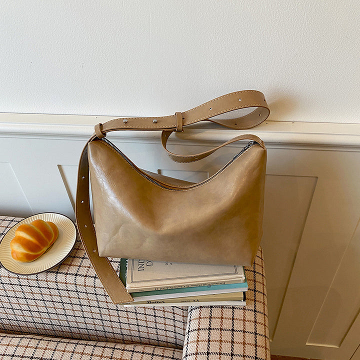 Stylisch Minimalistische Leder Schultertasche