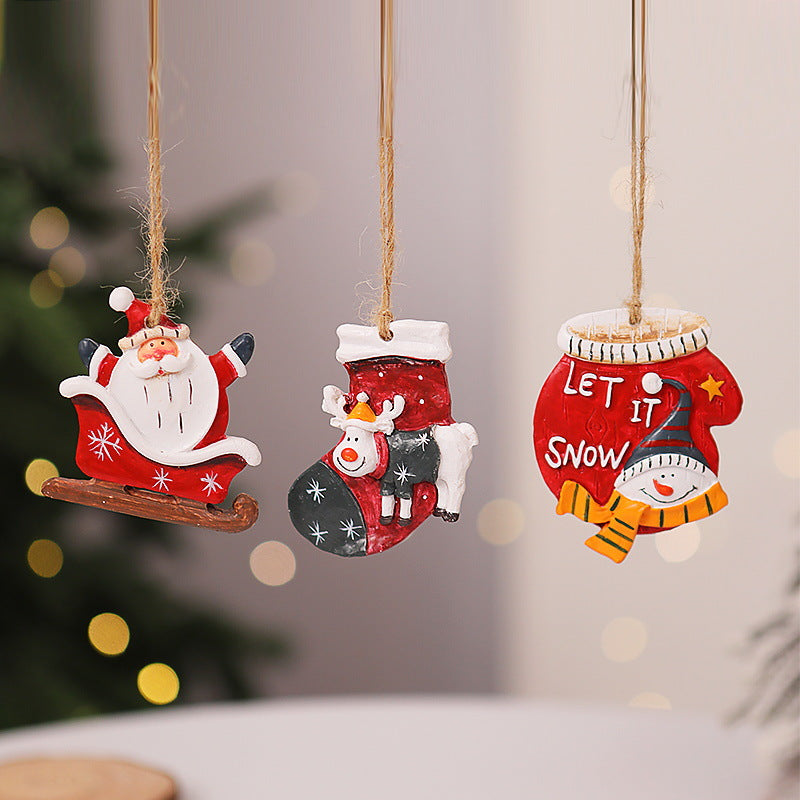 Dekorativer Weihnachtsstrumpf mit Rentiermotiv Karnz