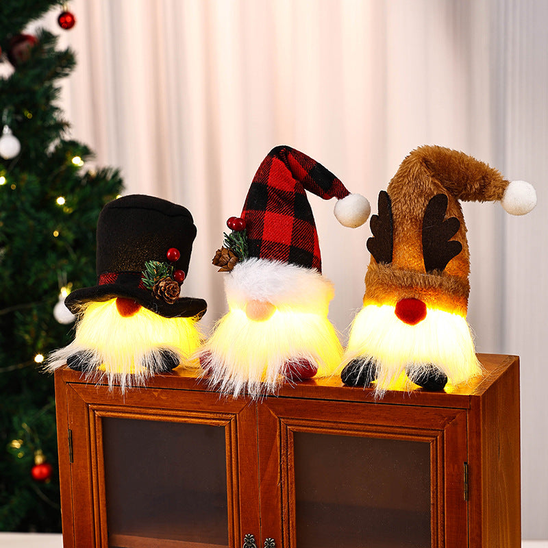 Beleuchtete Weihnachtsmann Figur Karnz