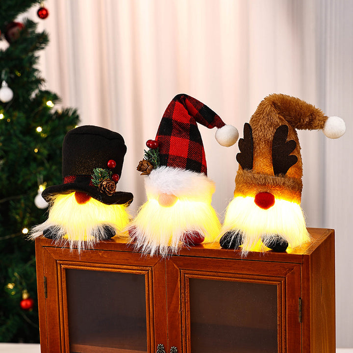 Beleuchtete Weihnachtsmann Figur Karnz