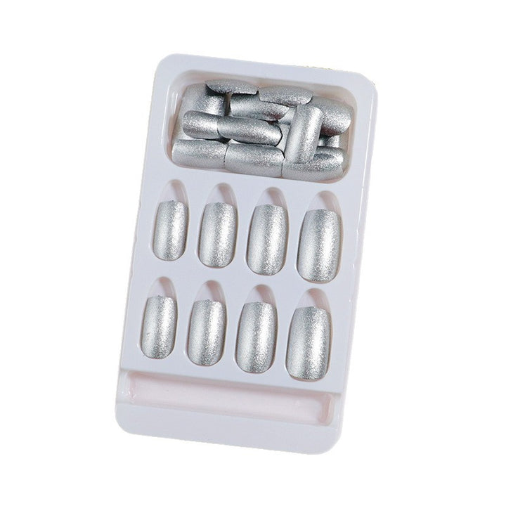 Schimmerndes Metallic Press-On Nagelset Karnz