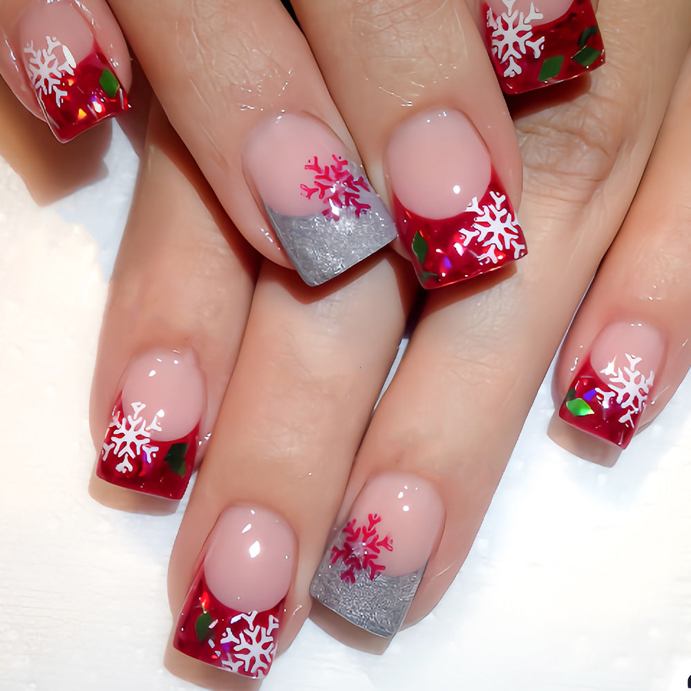 Saisonale Schneeflocken-Nagelkunst-Wraps Karnz