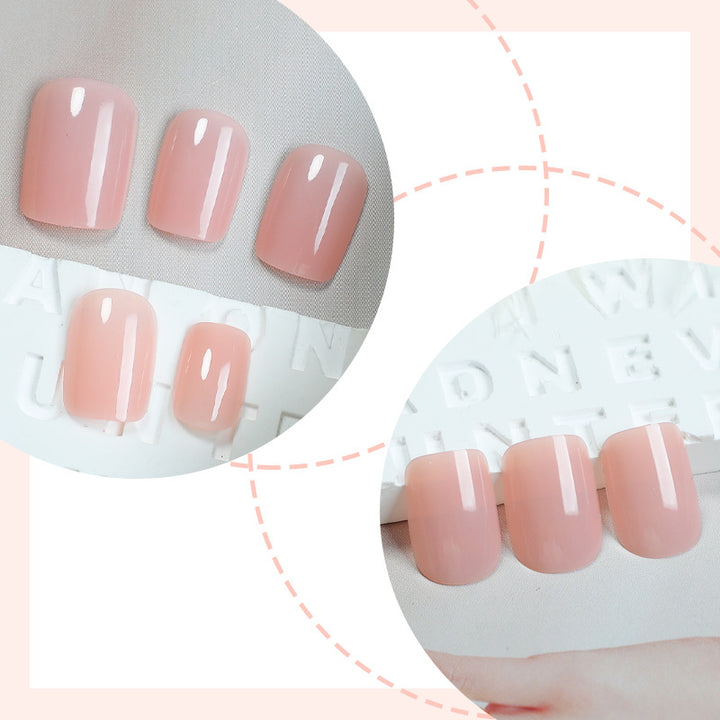 Klassisches kurzes quadratisches Press-On-Nagelset Karnz