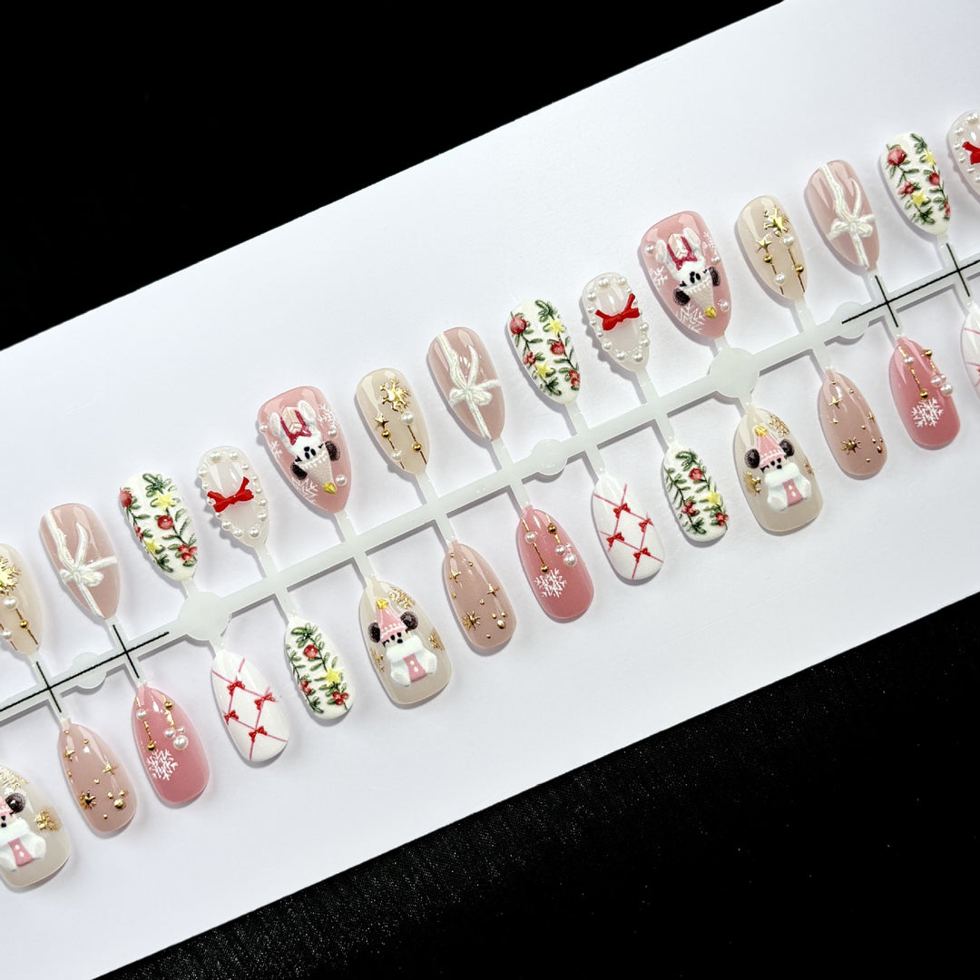 Festliches Themen-Urlaubs-Press-On-Nagelset