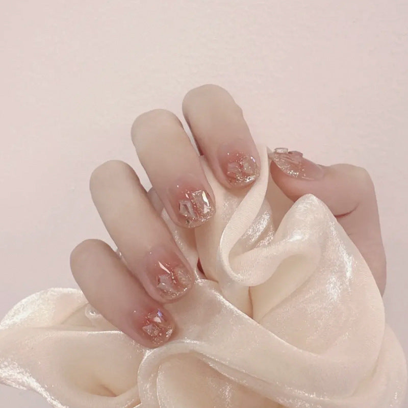 Dekorative Glitter Press-On Nagelspitzen Karnz