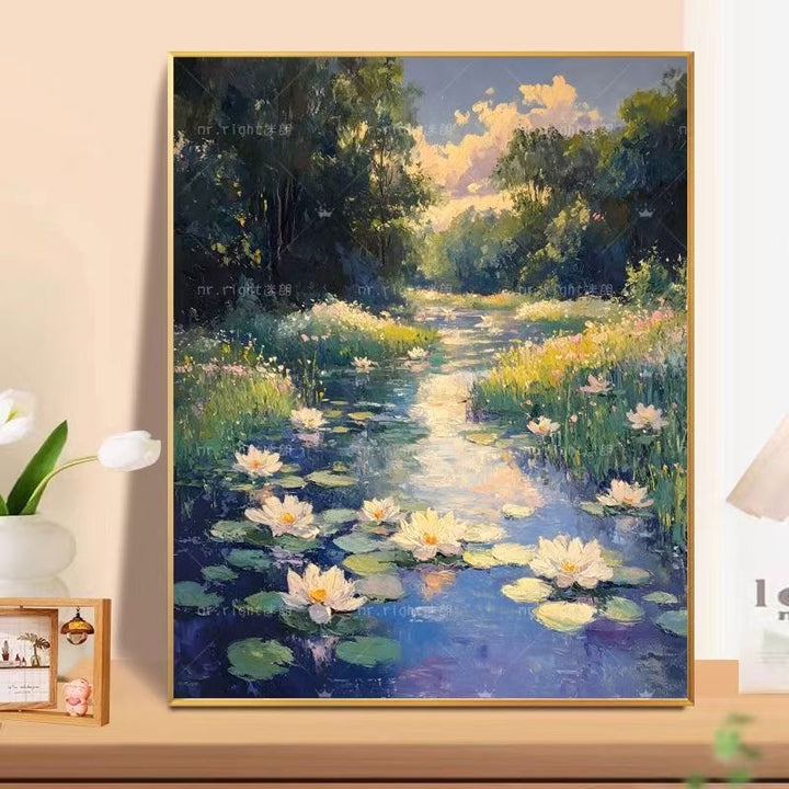 Florale Landschaft Ölgemälde Wandkunst Karnz