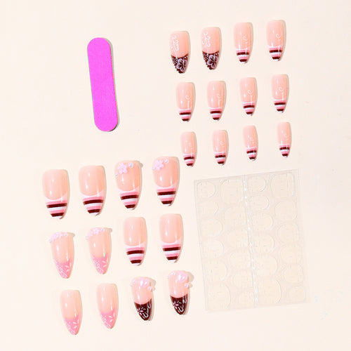 Dekorative 3D Blumen Stiletto Nagelkunst Extensions Karnz