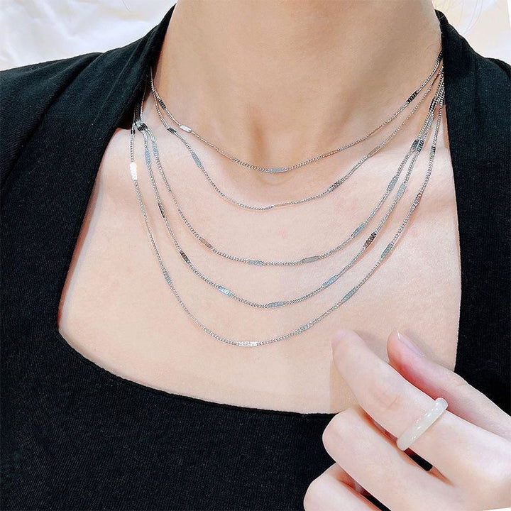 Schichtene Silberkette Necklace Karnz
