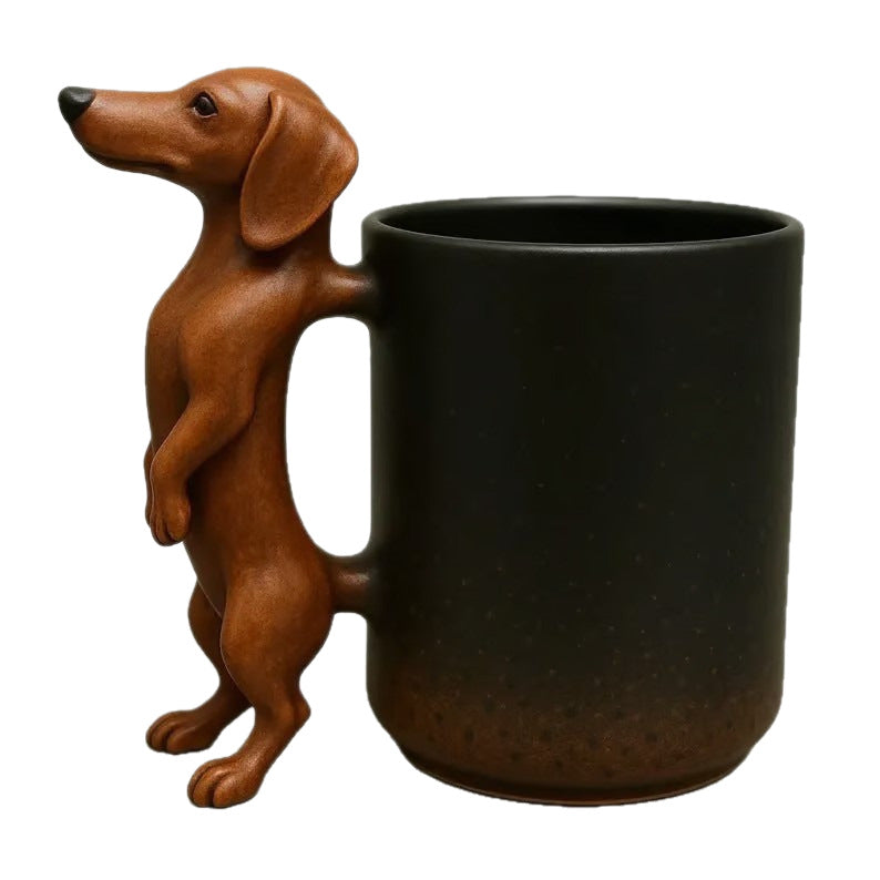 Kaffeebecher mit Dackelgriff Karnz