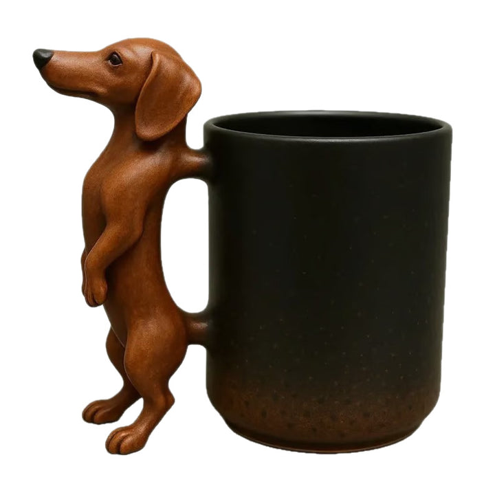 Kaffeebecher mit Dackelgriff Karnz