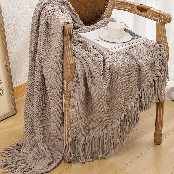 Gemütliche Strickdecke