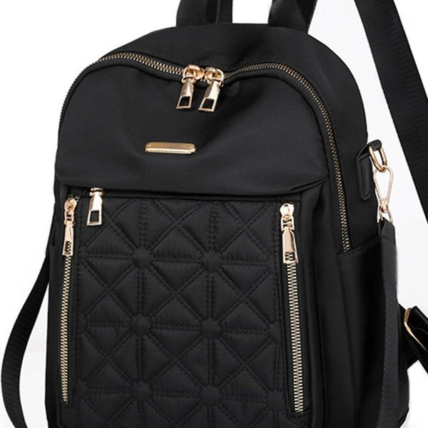 Damen gesteppter Mehrfachtaschen Rucksack Karnz