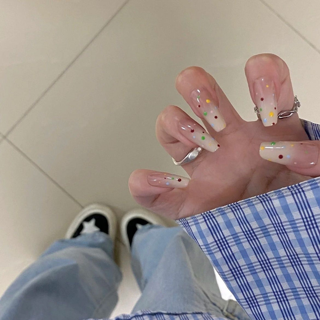 Elegante Glänzende Press-On Nagelset  1791774068