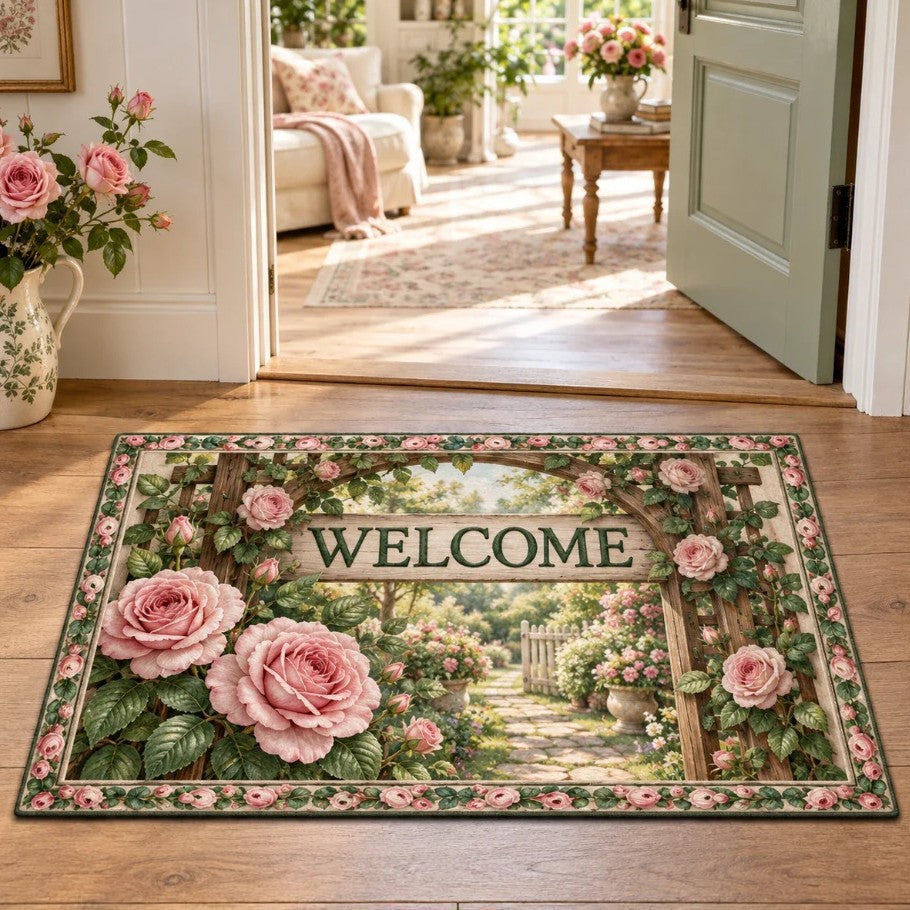 Florale Begrüßungsmatte Karnz
